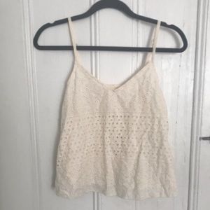 Cream Lace Hollister Tank